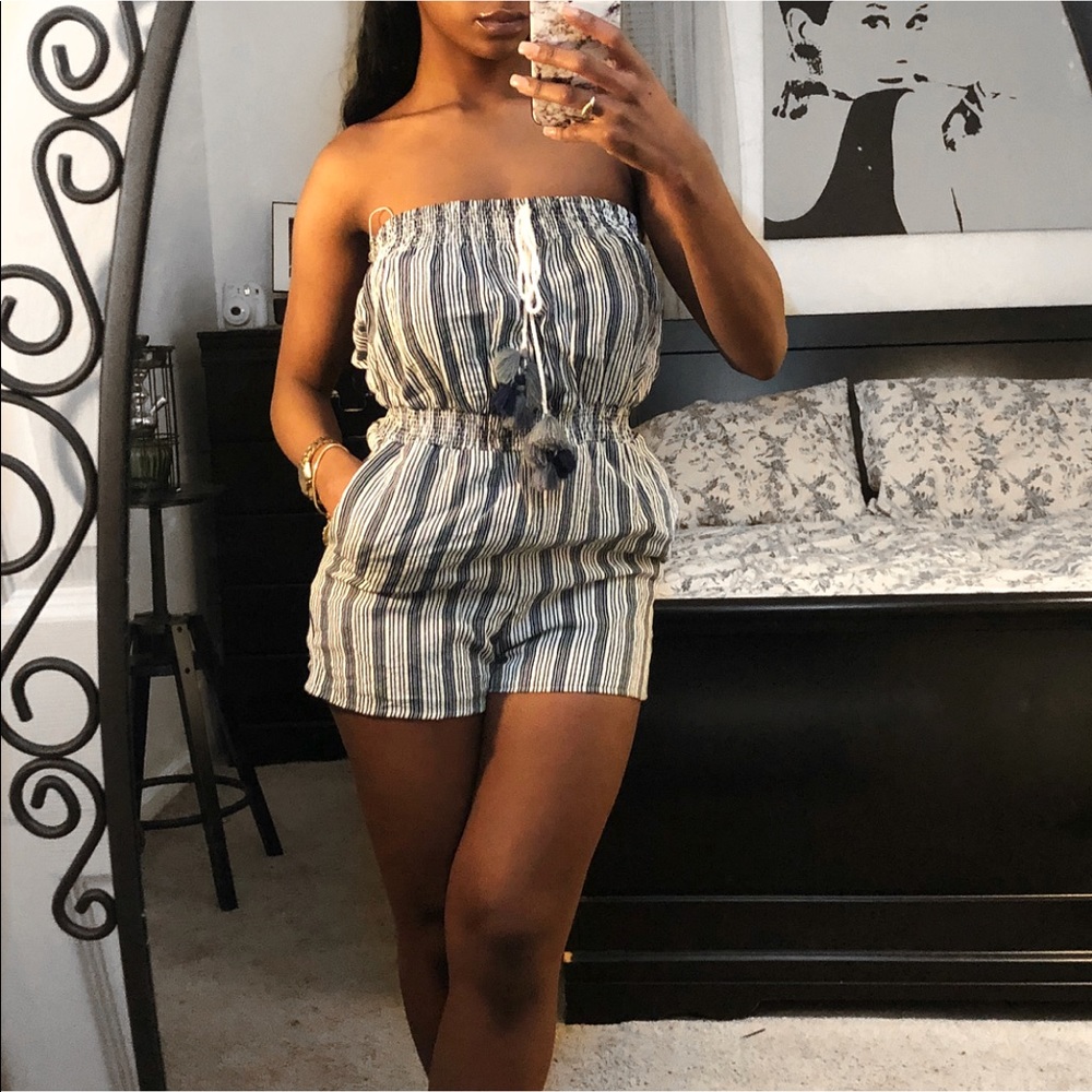 Blue Stripped Romper